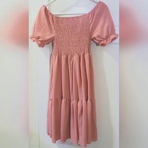 NWOT 😍XL Dusty Rose Peasant style dress